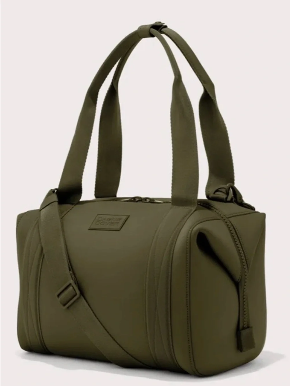 Dagne Dover Olive Green Neoprene Duffel Bag - NWT